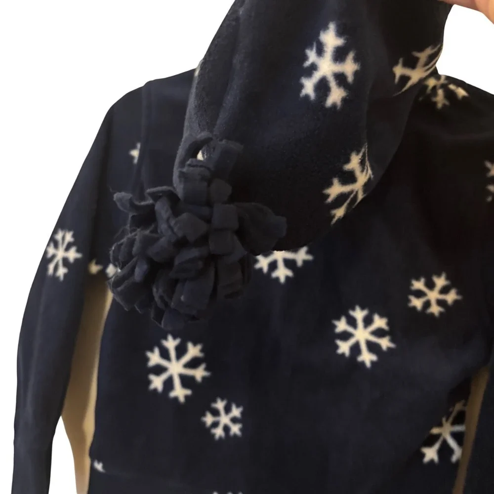 Gymboree Girls Hoodie Jacket‎ XS 3T 4T NWT Navy Blue White Snowflakes